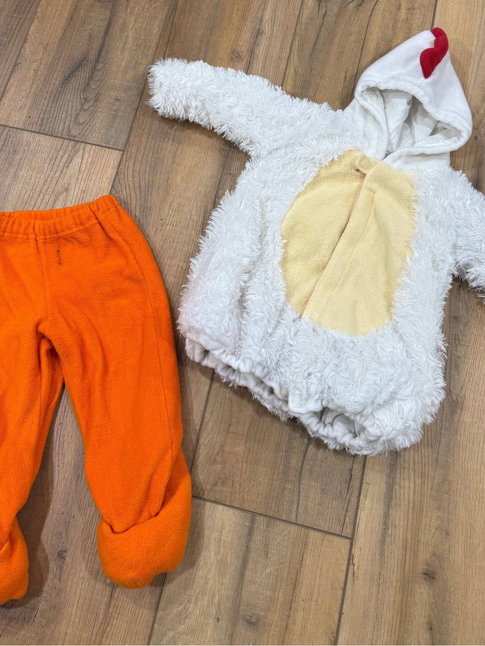 Old Navy Kids Chicken Costume Hoodie and Pants in White, Cream & Orange